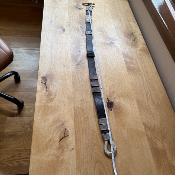 PEREZ SANZ BELT BLACK LEATHER SILVER VINTAGE RARE ARTISAN STATEMENT PIECE UNIQUE - Picture 11 of 13